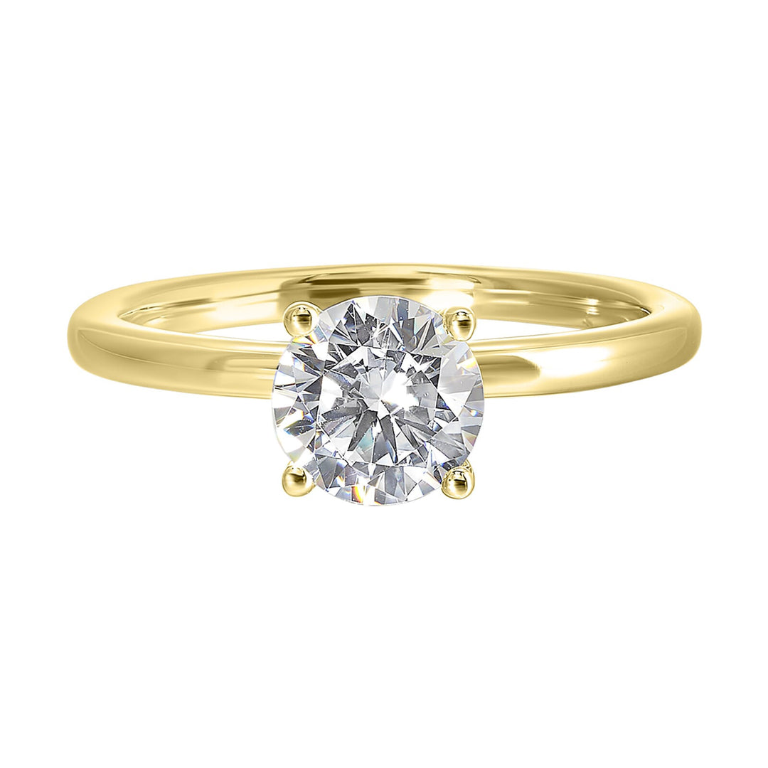 14Kt Yellow Semi Mount 1/7Ctw For 3Ct Round Center
