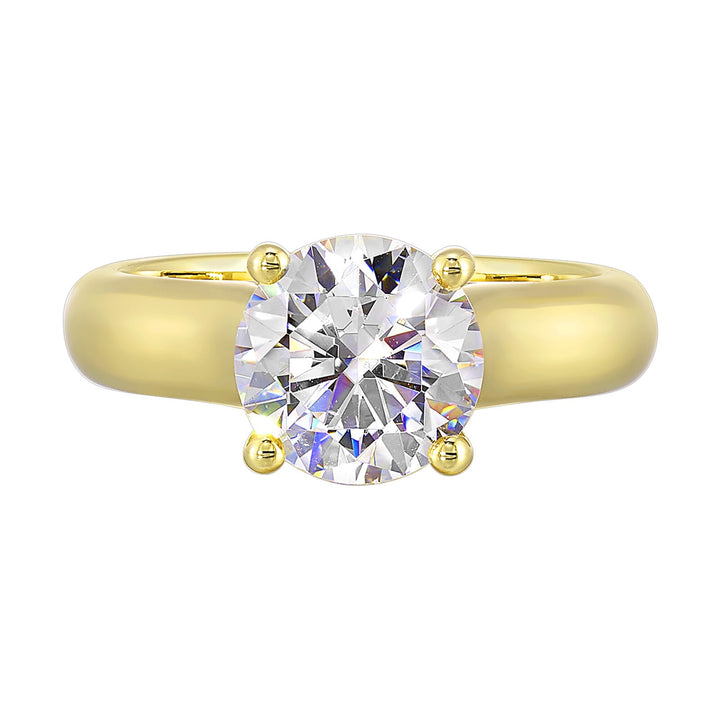 14Kt Yellow Semi Mount 1/15Ctw For 1 1/2Ct Round Center