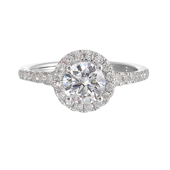14Kt White Semi Mount 5/8Ctw For 2Ctw Round Center