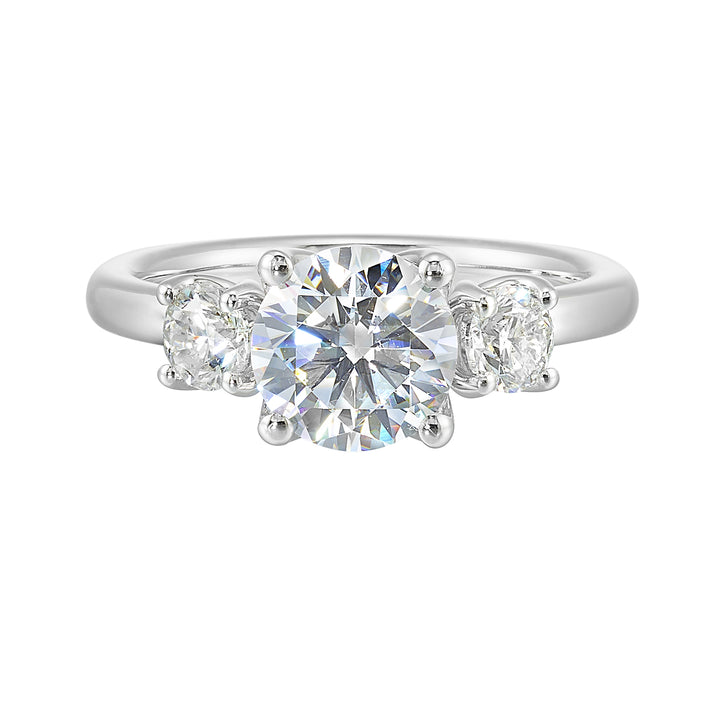 14Kt White Semi Mount 1/2Ctw For 1 1/2Ctw Round Center