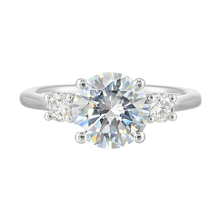 14Kt White Semi Mount 1/2Ctw For 2Ctw Round Center
