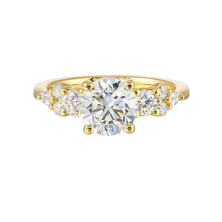 14Kt Yellow Semi Mount 1/2Ctw For 1 1/2Ct Round Center