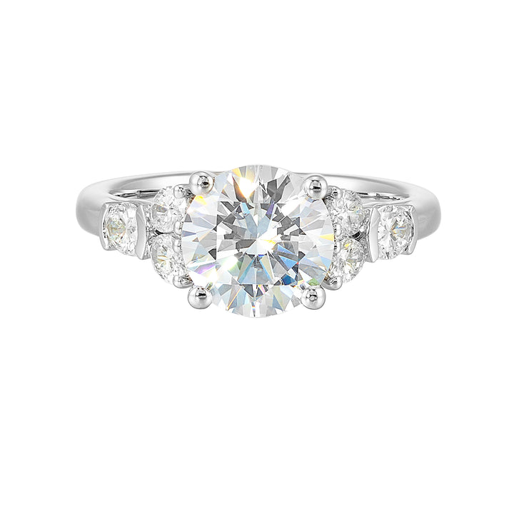 14Kt White Semi Mount 5/8Ctw For 2Ctw Round Center