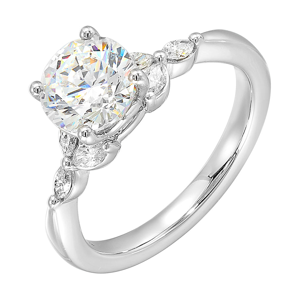 14Kt White Gold Diamond 1/5Ctw Ring