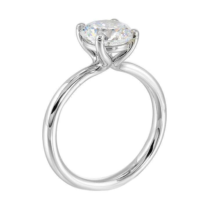 14Kt White Semi Mount For 2Ctw Round Center