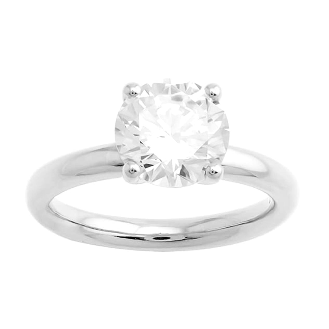 14Kt White Semi Mount For 2Ct Round Center