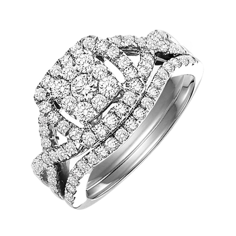 14Kt White Gold Diamond 1Ctw Ring