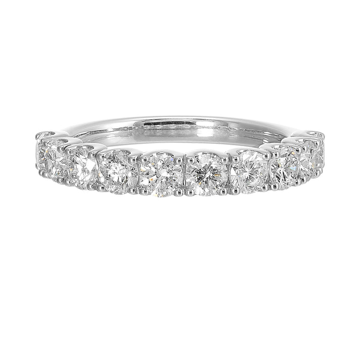 A classic half eternity band that will never go out of style is a the perfect match for your love.