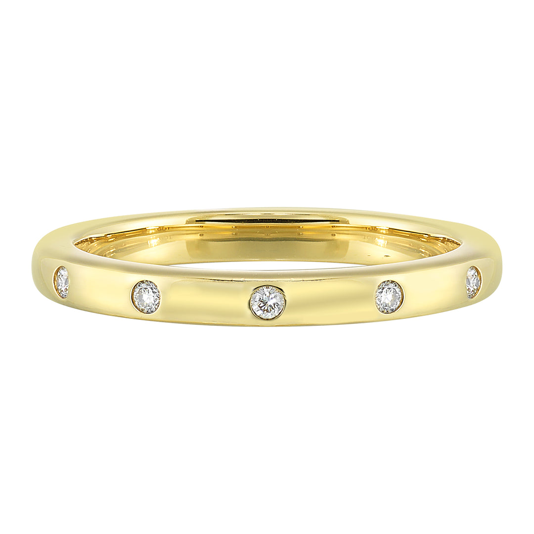 14Kt Yellow Gold Diamond 1/20Ctw Ring