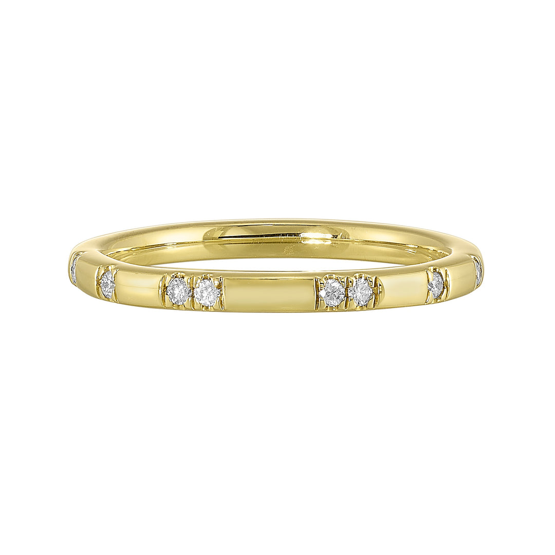 14Kt Yellow Gold Diamond 1/12Ctw Ring