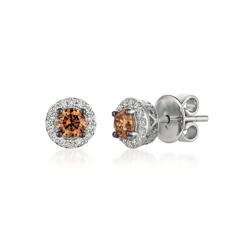 14K WHITE GOLD DIAMOND  EARRINGS