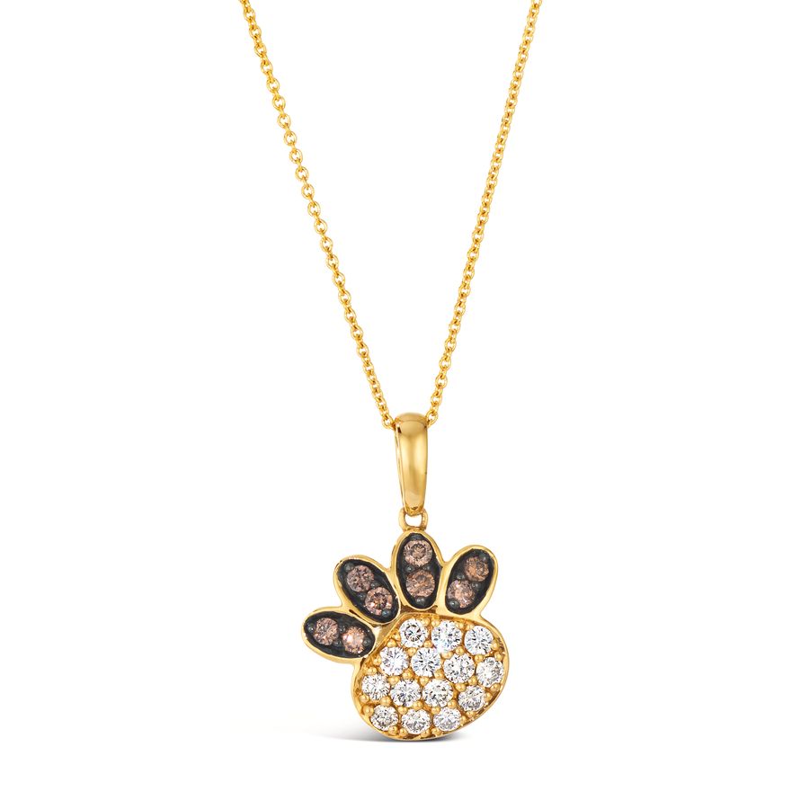 14K YELLOW GOLD DIAMOND  PENDANT