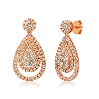 14K R/G EARR 2.41 DIA