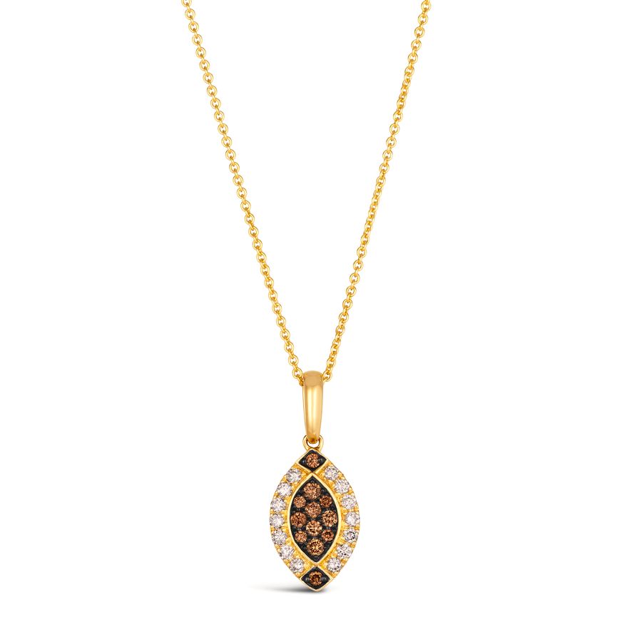 14K YELLOW GOLD DIAMOND  PENDANT