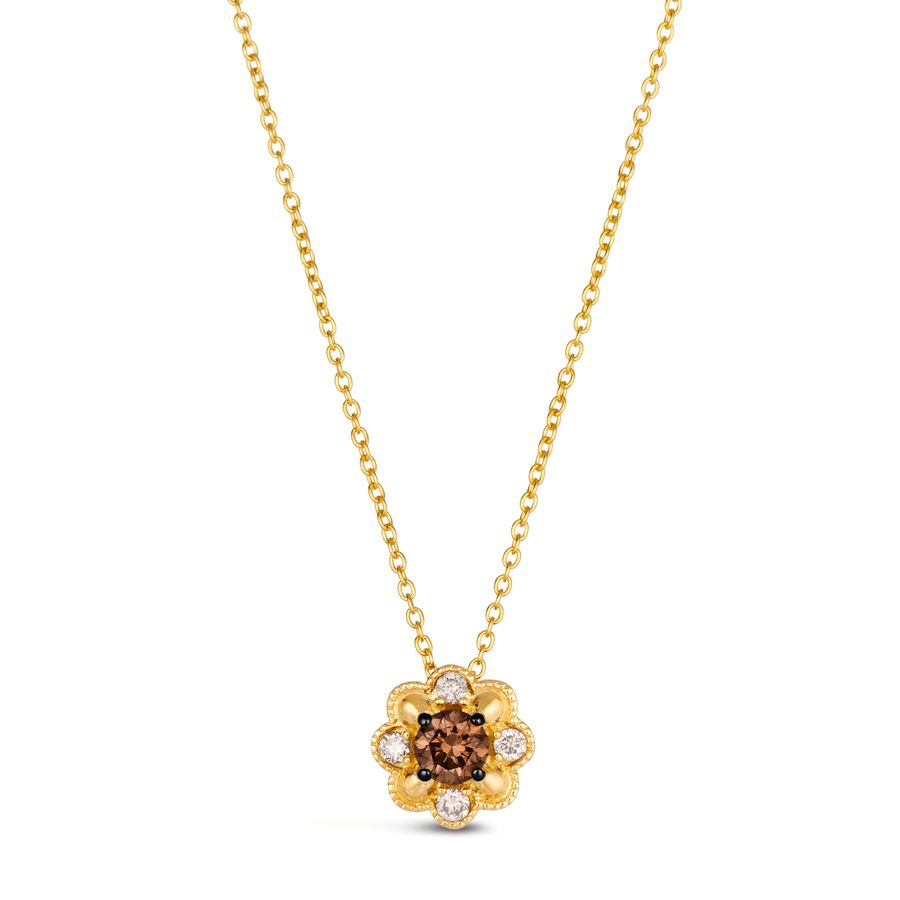 14K YELLOW GOLD DIAMOND  PENDANT