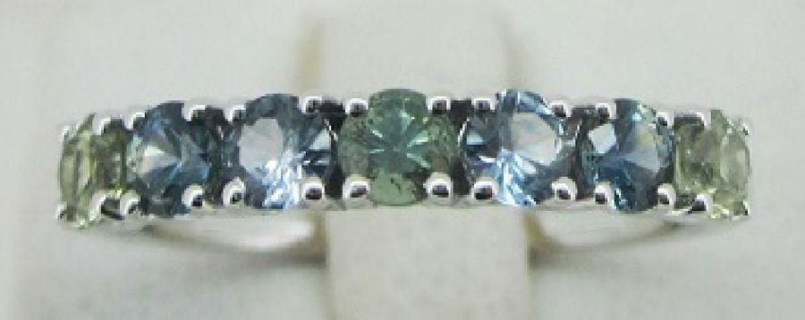 14K WHITE GOLD MONTANA SAPPHIRE RING