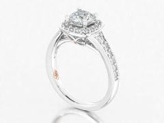14k White Gold Engagement Ring RG58550-RO-Y