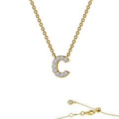 Letter "C" Initial Necklace in Sterling Silver