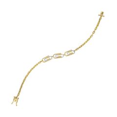 10KT Yellow Gold & Diamond Stunning Bracelet  - 1/6 ctw PaperClip Collection
