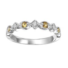 10K Citrine & Diamond Mixable Ring FR1216