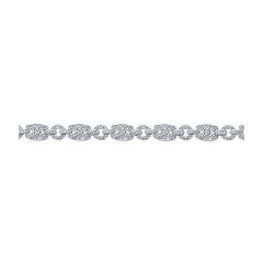 Gabriel&Co. 14k White Gold Diamond Tennis Bracelet - Front