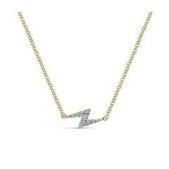 Gabriel&Co. 14k Yellow Gold Diamond Fashion Necklace - Front
