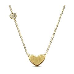 Gabriel&Co. 14k Yellow Gold Diamond Heart Necklace - Front