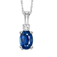 14K Sapphire & Diamond Pendant NP706SWA