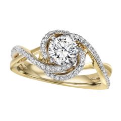 14K Diamond Engagement Ring 1/4 ctw With 3/4 ct Center WB6006EC