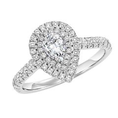 14K Diamond Engagement Ring 1/2 ctw With 1/2 ct P/S Center