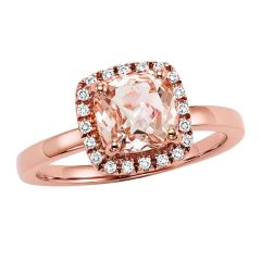 14K Morganite & Diamond Engagement Ring WB6082EMO
