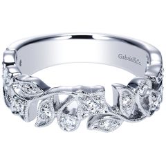 Gabriel&Co. 14k White Gold Stackable Diamond Ladies' Ring LR9225W45JJ - Front