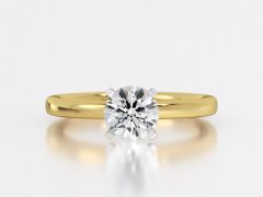 1ct Diamond Solitaire Ring in 14kt Yellow Gold
